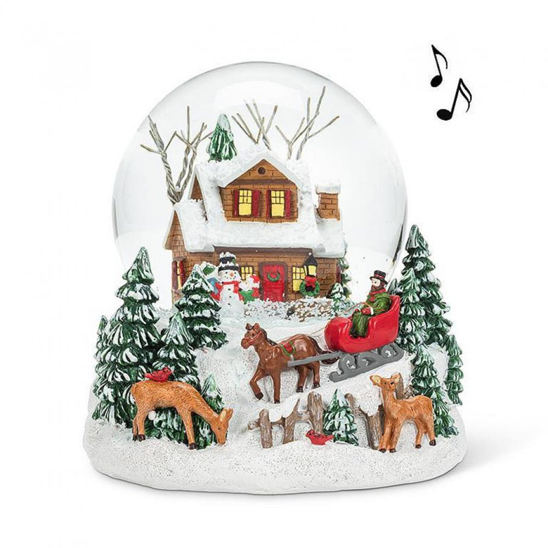 Boule à neige Village avec musique