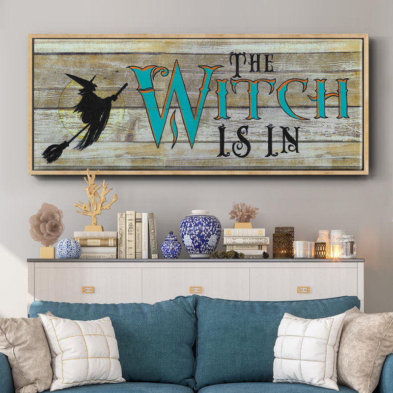 The Witch is in- Framed Canvas