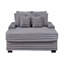 Fauteuil d'appoint surdimensionné en velours côtelé de 67 po de largeur avec fauteuil en cuivre et port USB-663810042