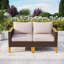 Chaises de patio pour l'extérieur en osier avec accoudoirs simples et coussins Salem-96337086