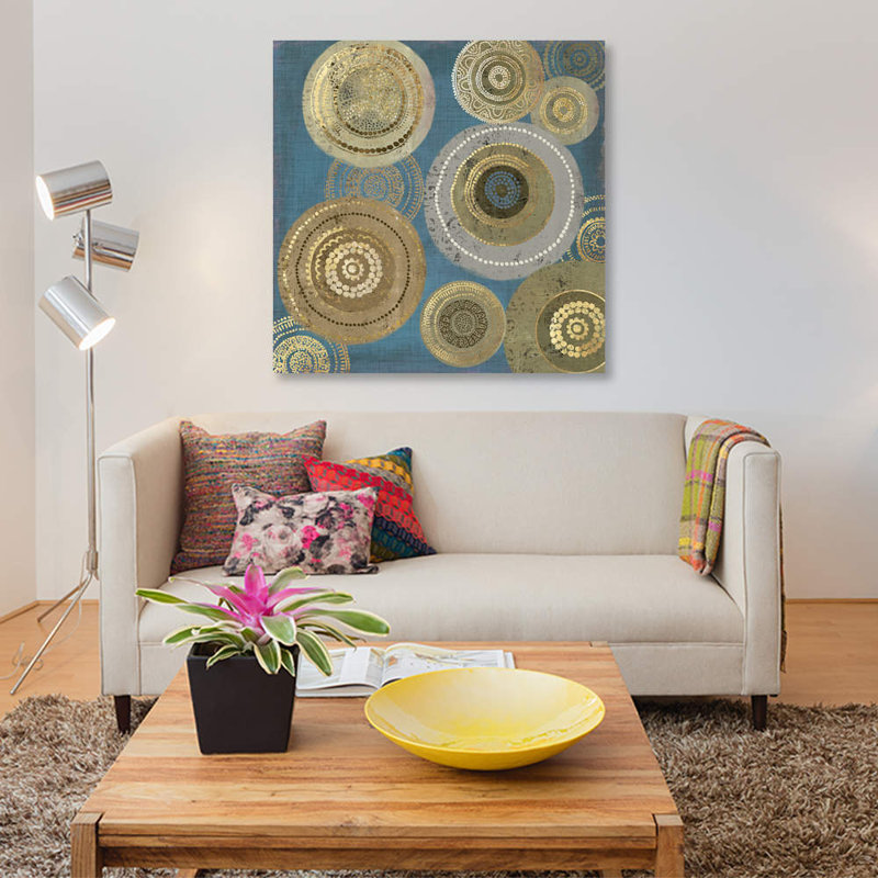 « aboriginal dot i », impression sur toile, H 37 po x l 37 po x P 1,5 po, Pas de tapis, Toile tendue