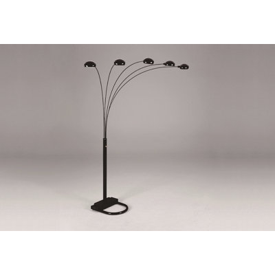 Lampe de plancher de style moderne avec abat-jour de paon classique 1 pièce 82 po