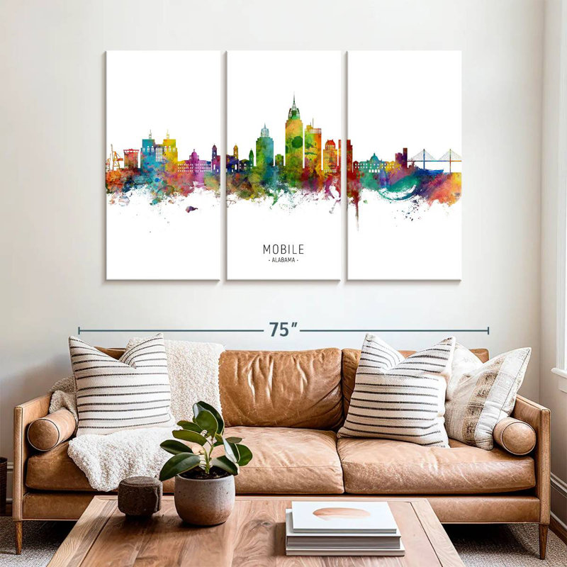 Mobile Alabama Skyline I, 42" H x 65" W
