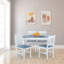 Louise 4 - Person Pine Solid Wood Dining Set-876122891-876122890