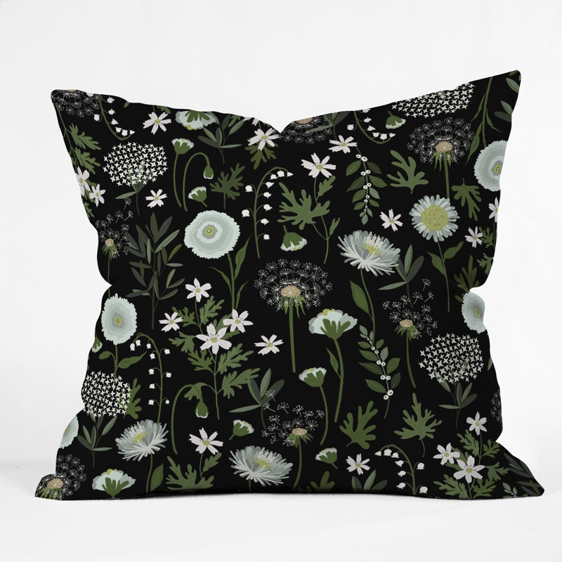 Coussin intérieur/extérieur iveta abolina fleur i, 16 po x 1 po