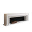 Meuble télé avec foyer en bois de hêtre massif blanc / noir clair-129164473-129164475