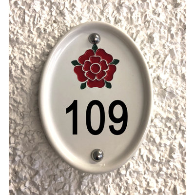 Grovebury 16.5cm H Ceramic House Number