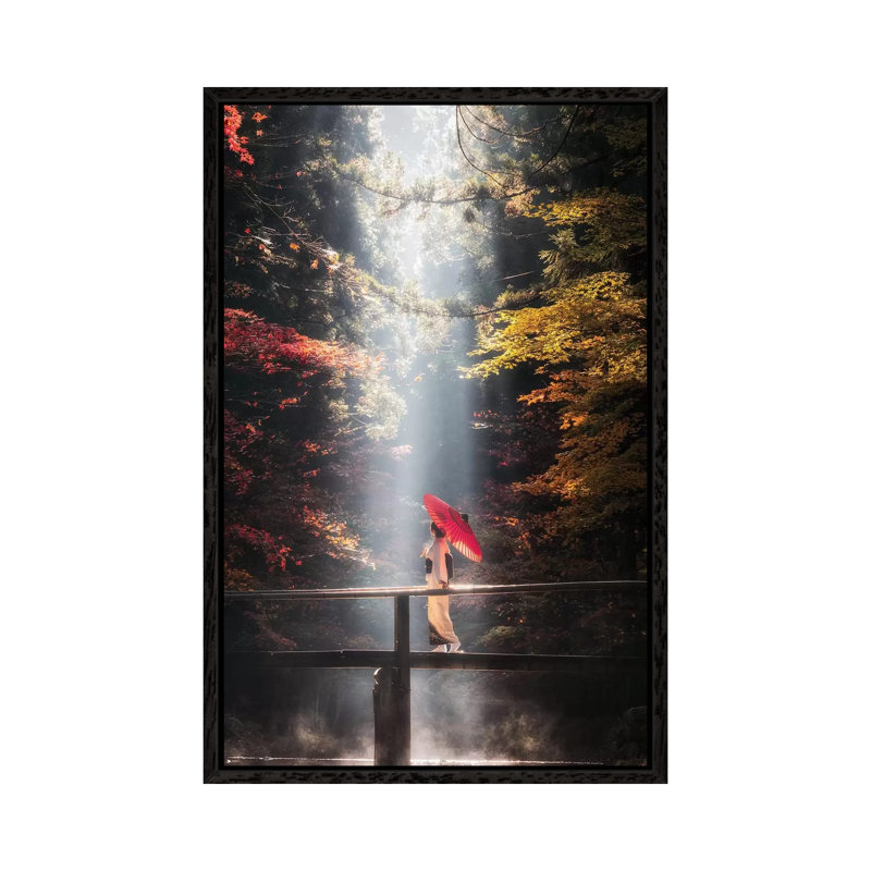 Autumn In Japan XXVII by Daisuke Uematsu - Print on Canvas, 101.6cm H x 66.04cm W x 3.81cm D, Black Framed