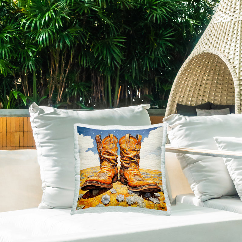 Floral Outdoor Throw Pillow