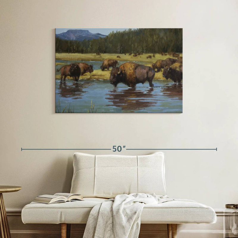 Buffalo Crossing, 26" H x 39" W