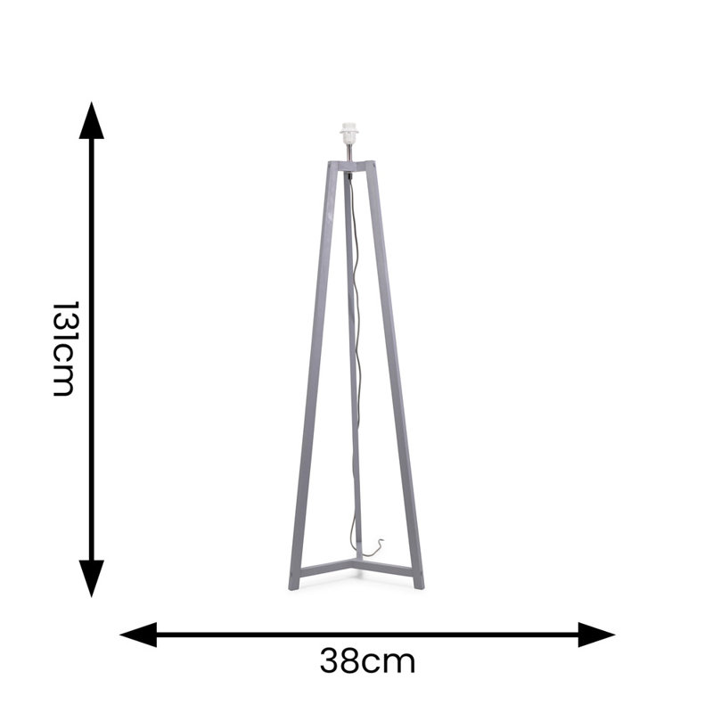 Rhavyn 131cm Traditional Floor Lamp, Matte Grey