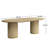 Chassidi 6-Person Dining Table Set With Upholstered Armchairs & Fluted Double Pedestal Base-129681262-129681263