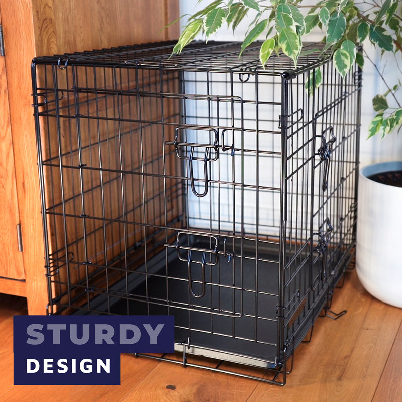 Dog Crate With Removable Tray, Extra Large (75cm H x 105cm W x 69cm D )