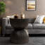 Tables d'appoint modernes, table d'appoint en sablier beige MGO pour la décoration intérieure et extérieure-1226102913