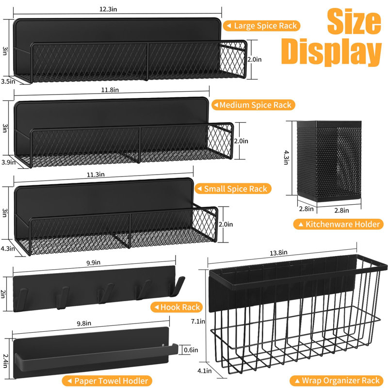 Wall Mounted Required Spice Rack