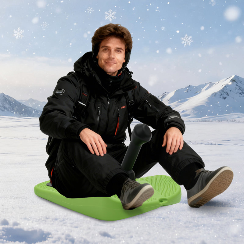Sledding Snowboard For Winter Fun, Green