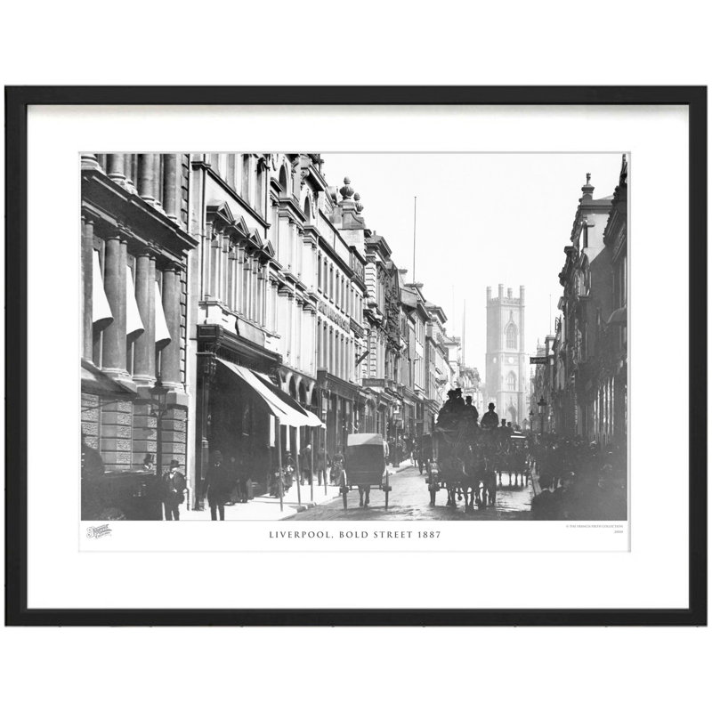 Liverpool, Bold Street 1887 by Francis Frith - Single Picture Frame Print, 28cm H x 36cm W x 2.3cm D