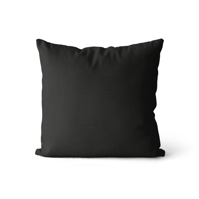 Coussin 18 x 18 blanc Relation, Noir