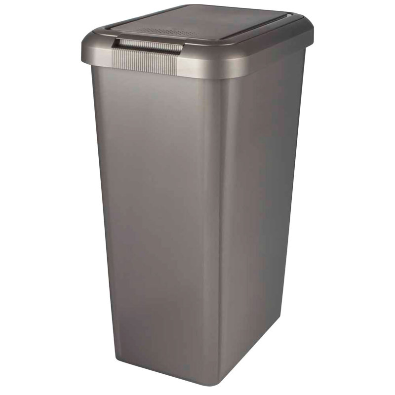 45 Litre Swing & Lift Top Waste Bin, Grey