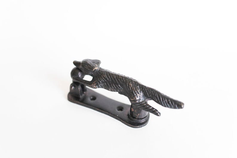 Bolles Running Fox Door Knocker, Antique
