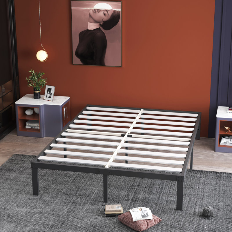 Haleem 14" Steel Platform Bed, Full