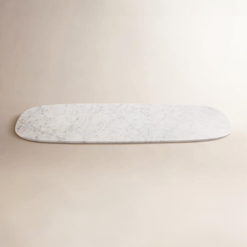 Delicious Marble Tray, 1" H x 26" W x 9" D, White Marble