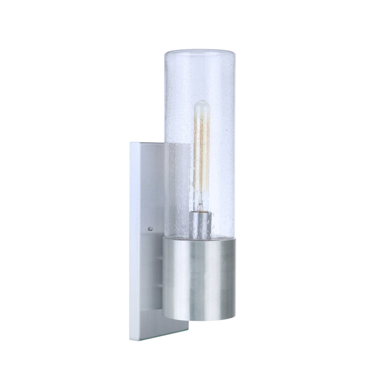 Steel Wall Light, Satin Aluminum, 20" H x 5.5" W x 6.88" D