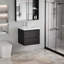 Meuble-lavabo flottant avec lavabo, meuble-lavabo mural moderne avec lavabo en résine et tiroirs à fermeture en douceur-848412597
