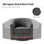 Fauteuil demi-tonneau pivotant Amiir avec ressorts ensachés intégrés-1823835399