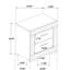 Table de chevet 2 tiroirs Pierce Grey