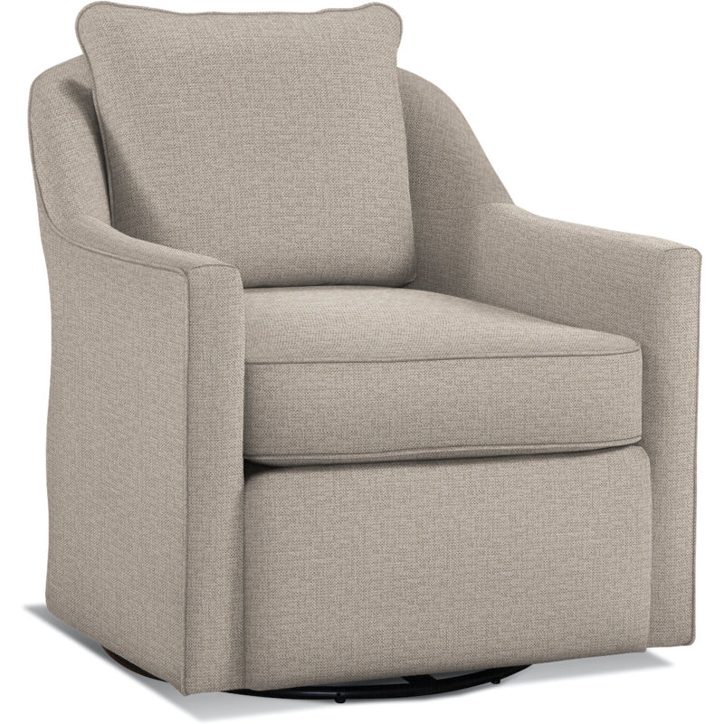 Leighton Upholstered Swivel Armchair, Beige Performance Fabric Polypropylene/Olefin