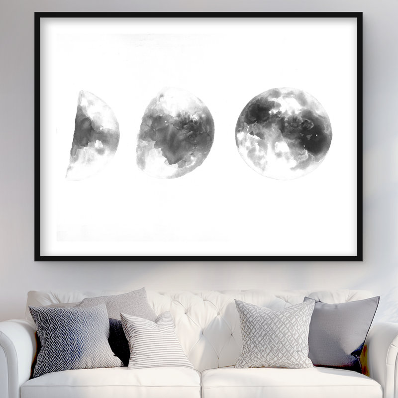 Eclipse in Several Phases - Minimalist Satellite View Print