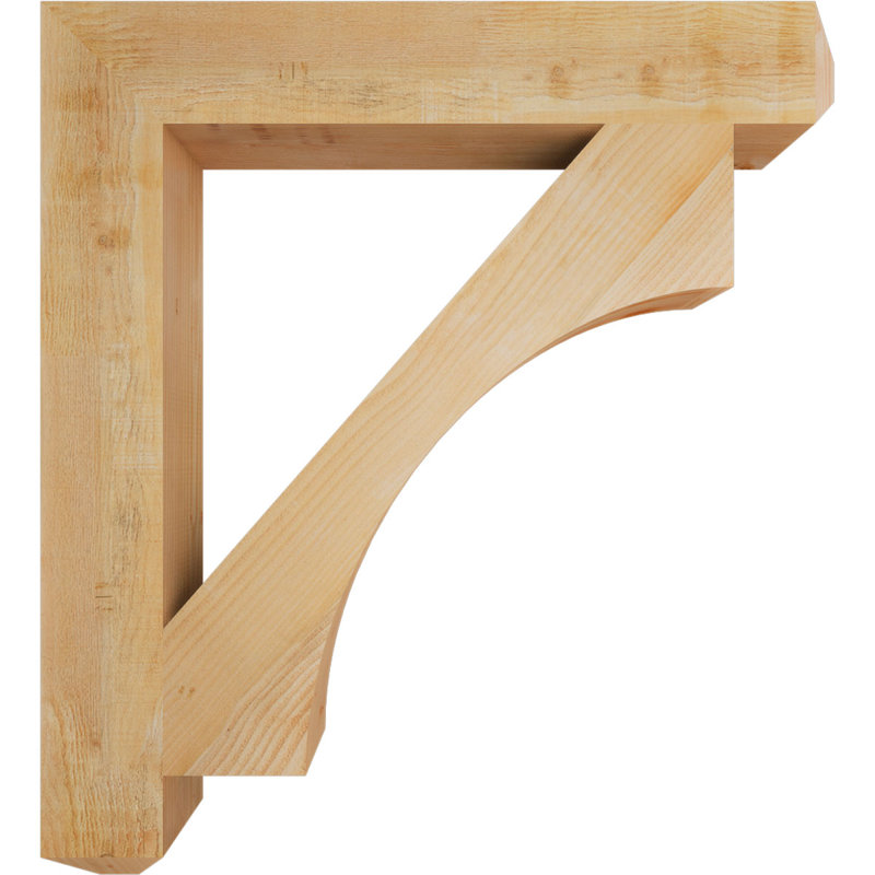 H 6 po x l 40 po x Support en bois / corbeau, Sapin de Douglas, H 44 po x l 6 po x P 40 po