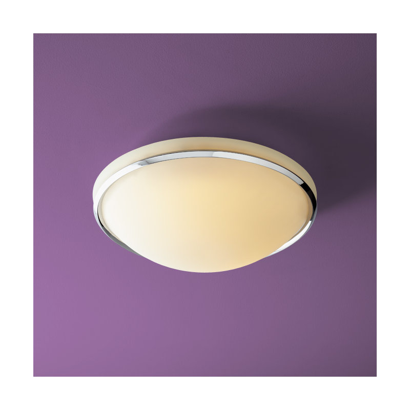 Plafonnier encastré 2 lumières Saturna, Chrome poli