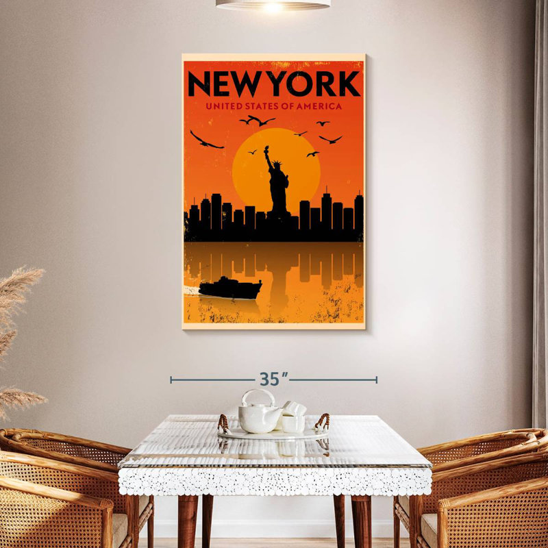 Affiche de New York, H 48 po x l 32 po