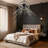 20'' Modern Ceiling Fan With Light With Remote Control, Crystal Ceiling Light With Fan, Timing & Dimmable