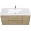 Meuble-lavabo flottant avec lavabo, meuble-lavabo mural moderne avec lavabo en résine et tiroirs à fermeture en douceur-115688437
