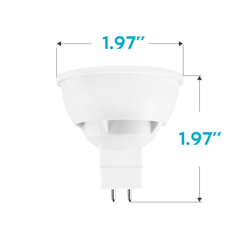 6,5 watts (équivalent de 50 watts), ampoule DEL à intensité variable et culot à deux broches, 2 700 K