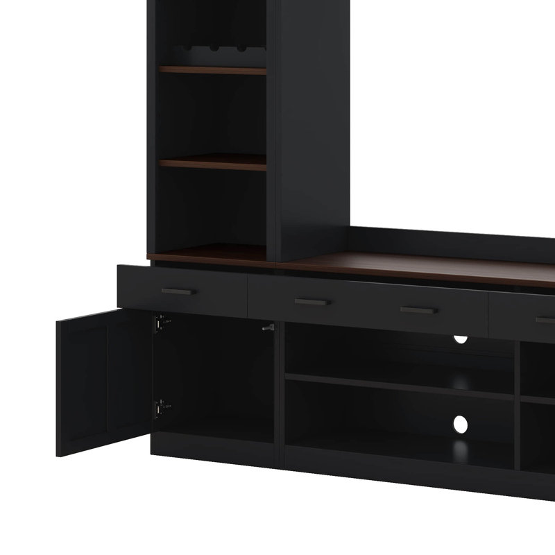Meuble télé (non vendu, sous-ensemble de N721S000046B), Noir / brun