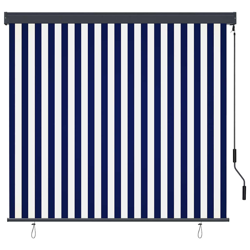 Roll-Up Blind, Blue/White