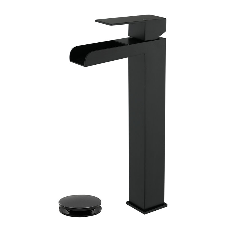 Robinet à un trou avec bonde escamotable, Matte Black