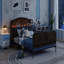 Lit plateforme en métal pleine grandeur avec lumière, pour chambre d'enfant Lit en métal avec design rembourré et avec fonction de rangement avec tête de lit-1562203346-1562203347