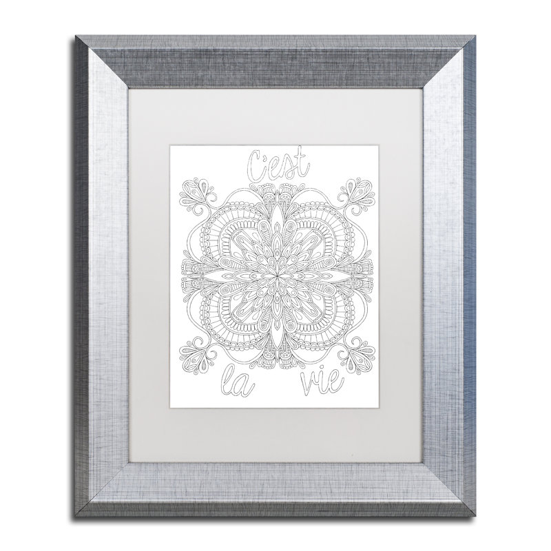 «Inspirational Quotes», impression sur toile encadrée, H 14 po x l 11 po x P 0,5 po, Blanc, Cadre brun