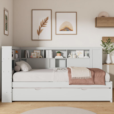 Versatile Smart Storage Twin Size Daybed with USB & Trundle