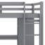 Lit mezzanine simple avec bureau en L, garde-robe et tablettes-632357123-632357120