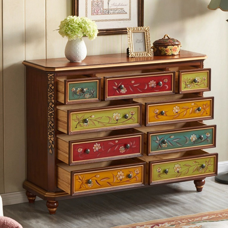 Buffet décoratif en bois massif