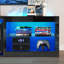 Meuble télé 63 po à DEL ultrabrillant moderne pour téléviseur de 65/70 po avec prises de courant, tablettes réglables, compatible PS5-1785157576-1785157577