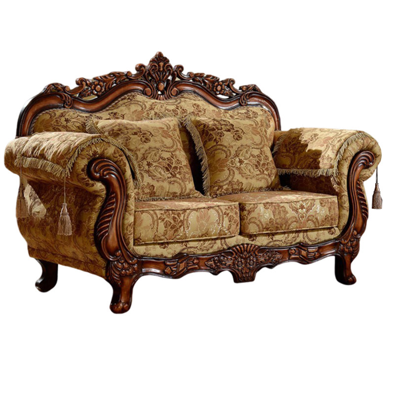 Canapé sculpté de style européen. 73,2 po
