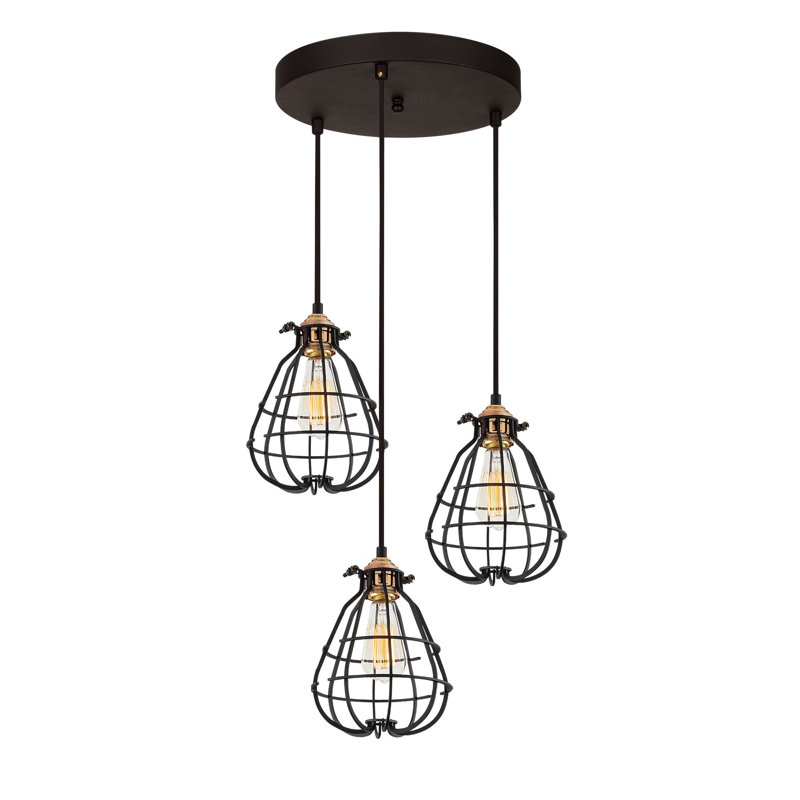 3 - Light Black Cluster Pendant