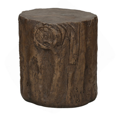 Accent Table, 25"H, Indoor Or Outdoor, Drum, End, Nightstand, Round, Side Table, Living Room, Bedroom, Walnut, Contemporary, Modern
